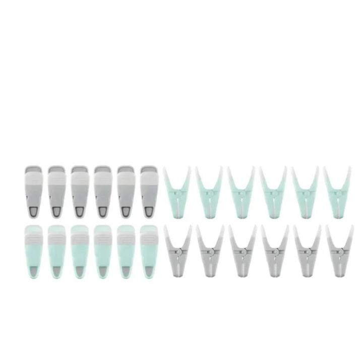 Livarno Multicolor Laundry Pegs – Mint Green & Grey