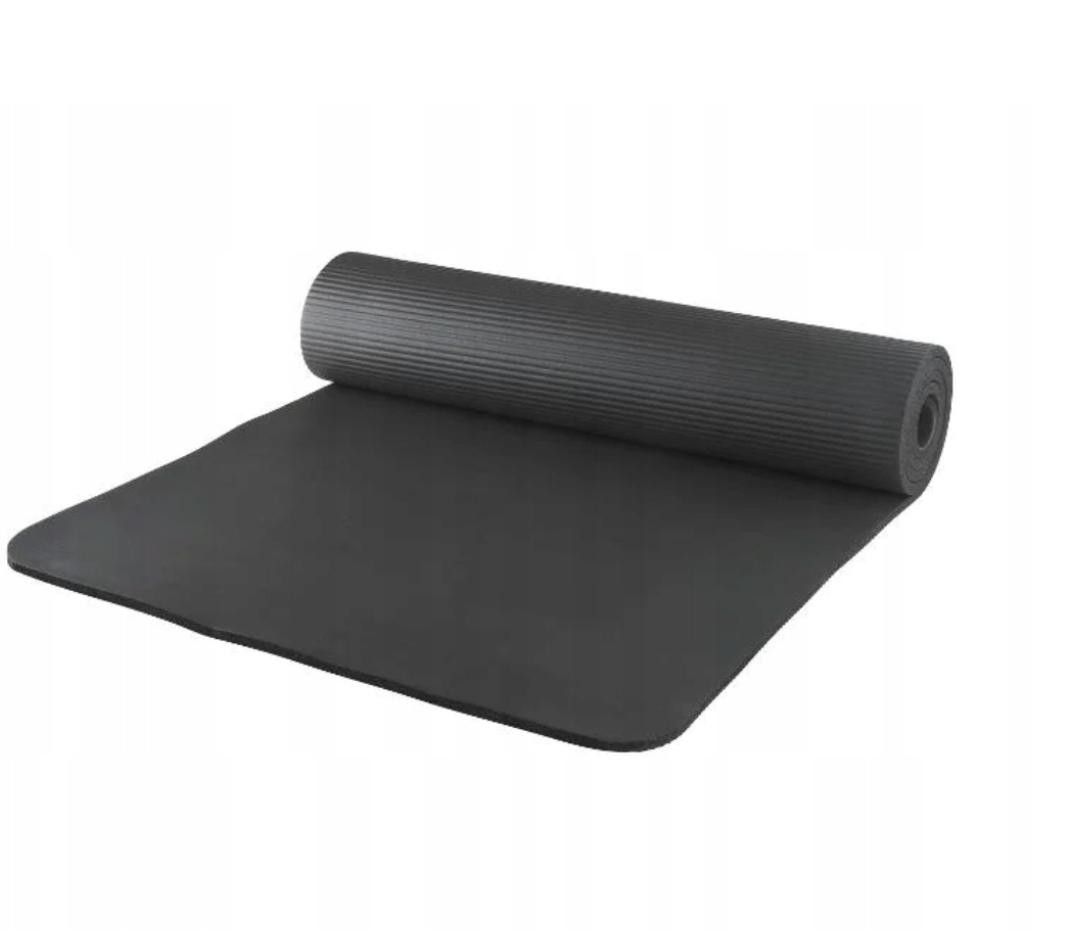 Exercise mat with carrying strap, 180x58x1cm BLACK CRIVIT, photo 3