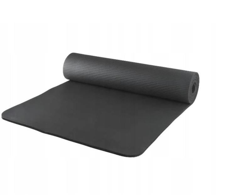 Exercise mat with carrying strap, 180x58x1cm BLACK CRIVIT, photo 3