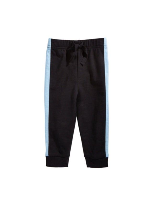 First impression Kids Boy's Side Striped Joggers,Black