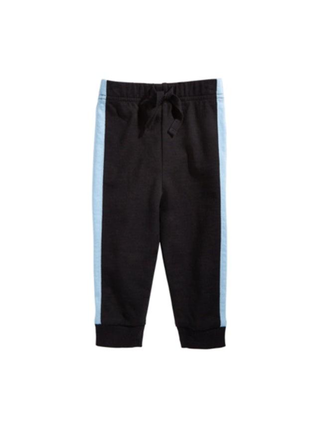First impression Kids Boy's Side Striped Joggers,Black