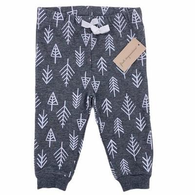 First Impressions Hipster Tree Print Heather Gray Jogger Pants
