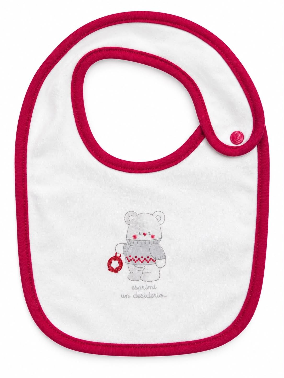 Olimpia Cotton Baby Bib – Teddy Bear Print