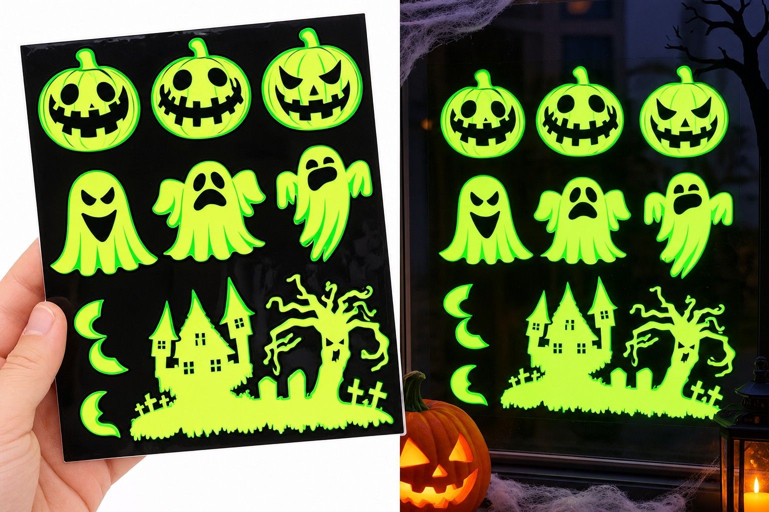 Halloween Glow-in-the-Dark Decorative Stickers
