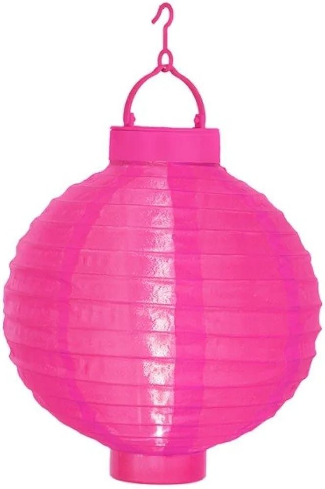 Livarno LED Solar Lantern, Color: Pink, Plastic
