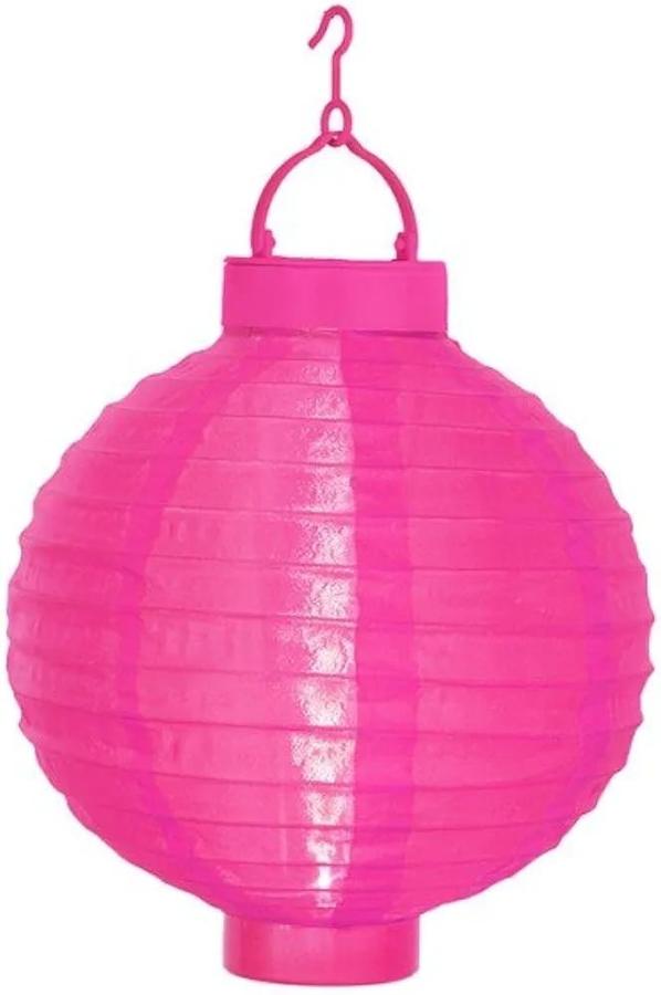 Livarno LED Solar Lantern, Color: Pink, Plastic