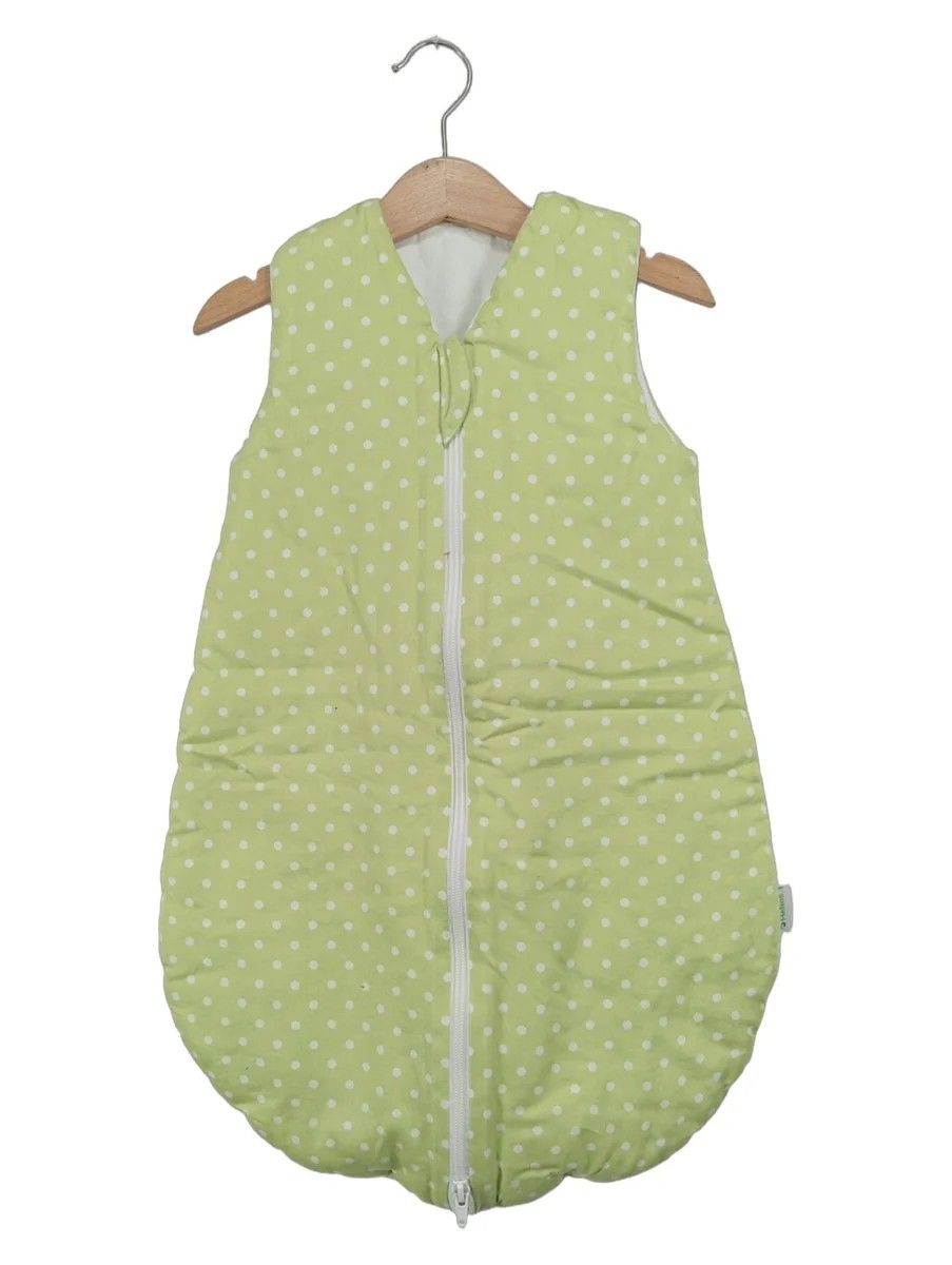 HELIOS Baby Sleeping Bag, Green with Polka Dots