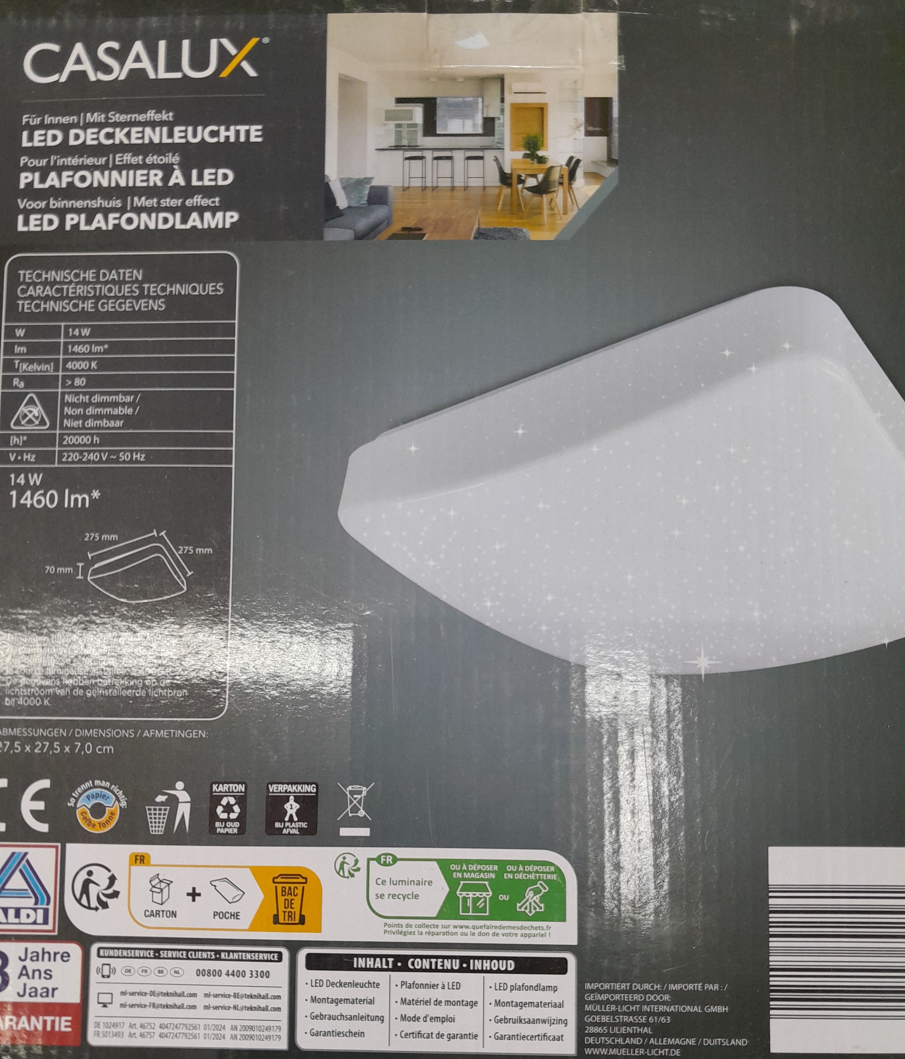 Soft Opal Ceiling Lamp – 28 cm, 2 × E27, photo 2