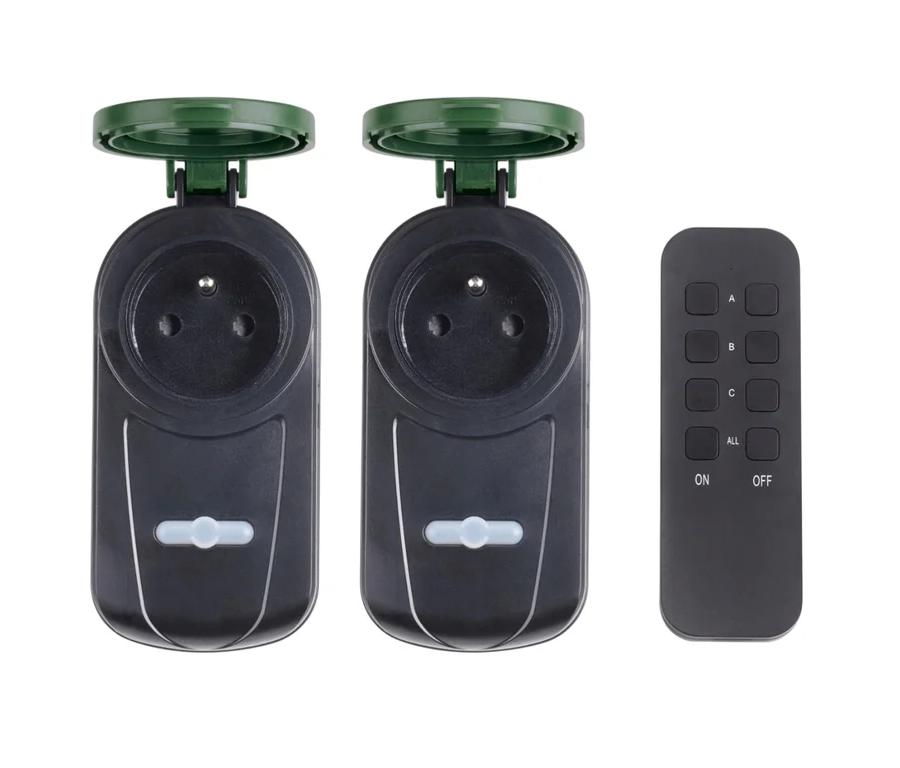 SwitchOn Outdoor radio-controlled socket set, 3-piece set with remote control from parkside