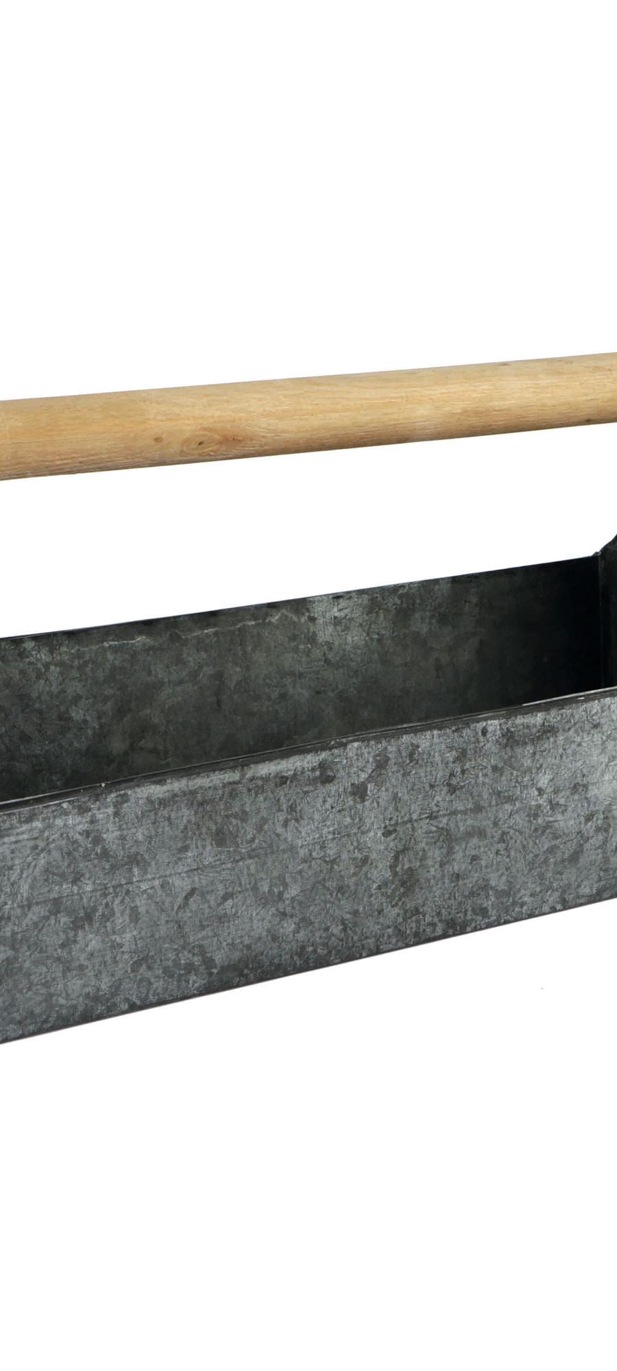 Metalen bak met houten greep – Maison Bleu