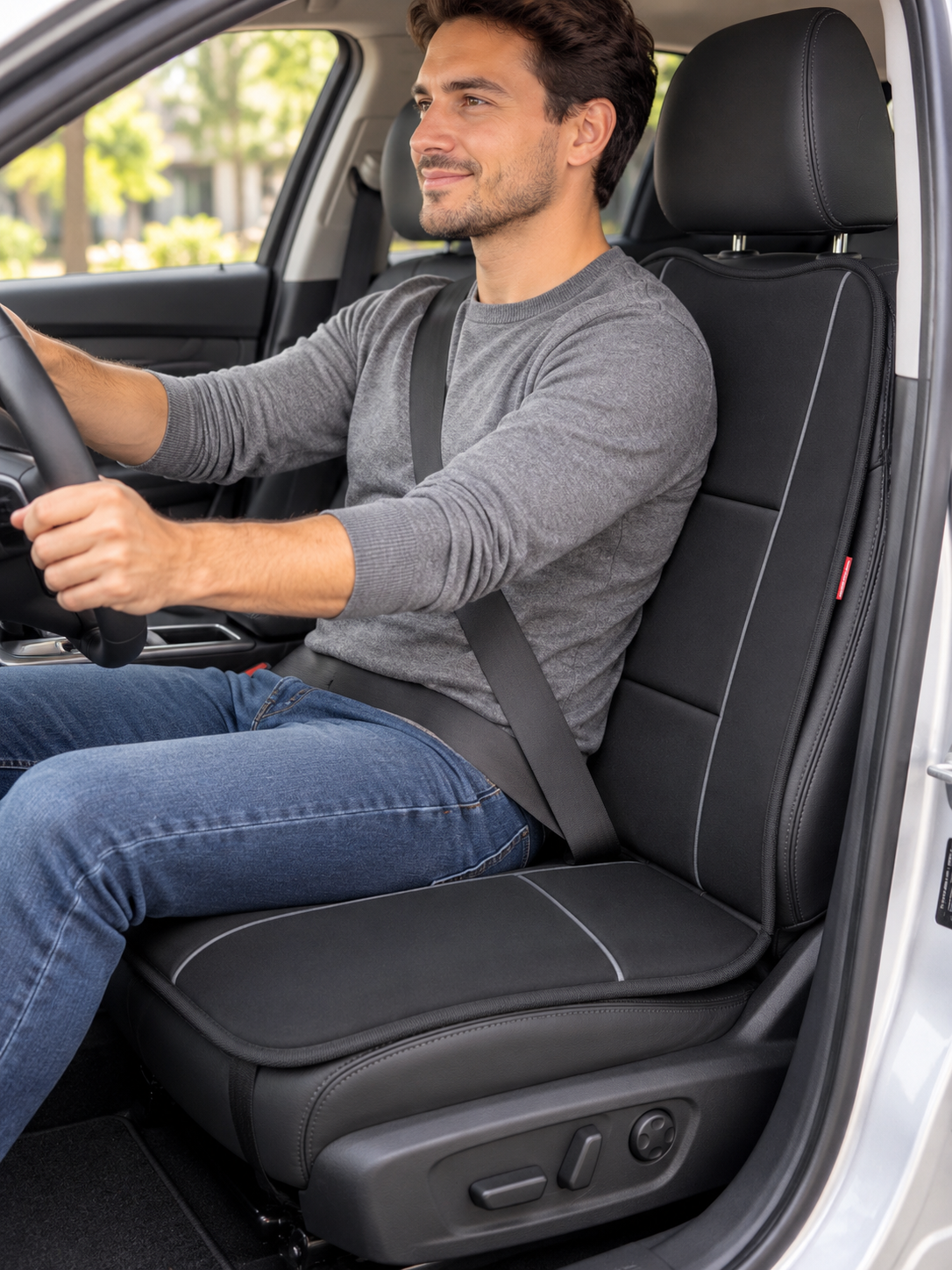 ULTIMATE SPEED Car Seat Cushion with Lumbar Support – Black/Grey, photo 2
