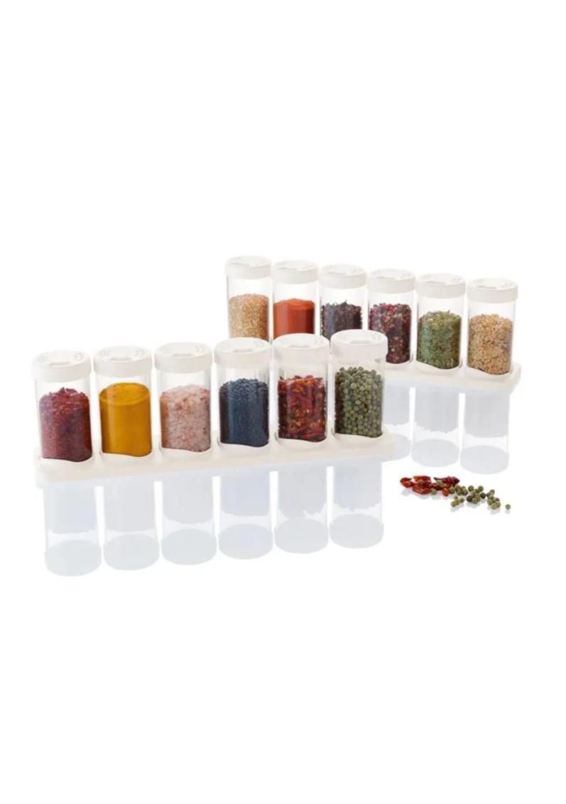 LIVARNO home Spice Containers - 12 Boxes and 2 Stands