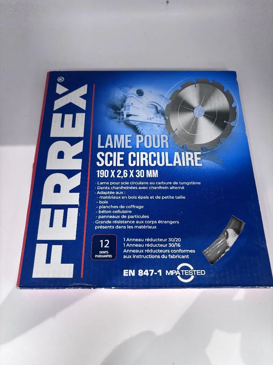 Ferrex – Circular Saw Blade, 12 Teeth – 25.4/20/16 mm