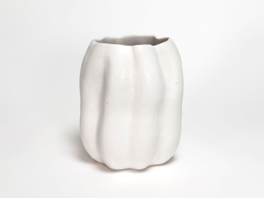 LIVARNO home Decorative Dolomite Vase, White, 13 x 16 cm