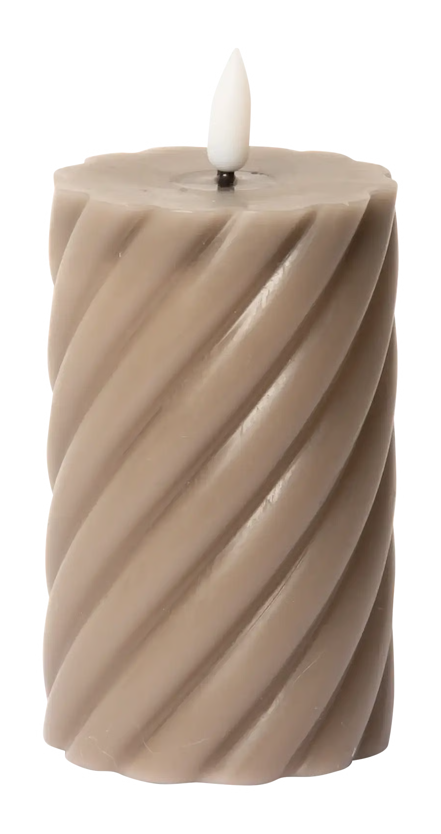 Spiralled LED pillar candle — view 1 of 2