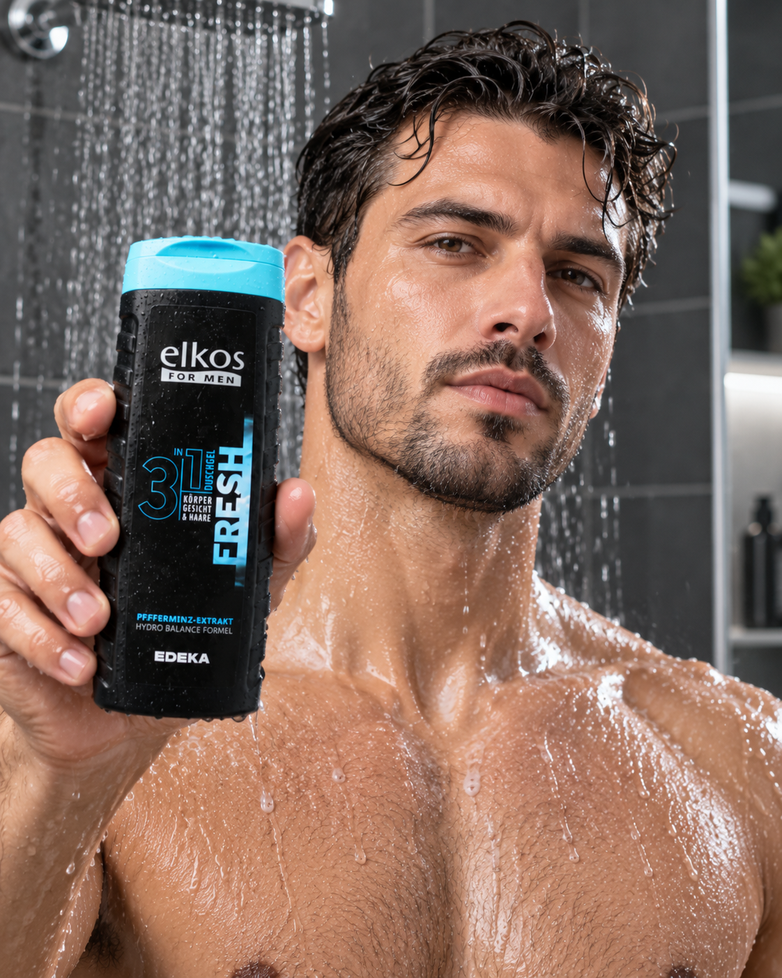جل استحمام رجالي Elkos Fresh، ‏3 في 1، ‏300 مل, photo 3