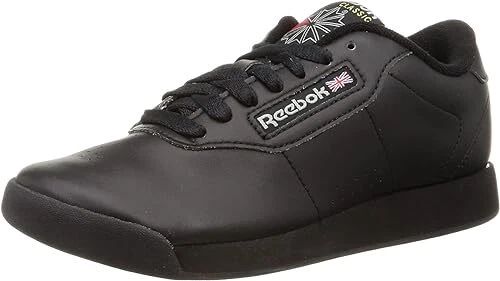 Reebok Princess Classic Women's Athletic Sneaker Black Training Shoes