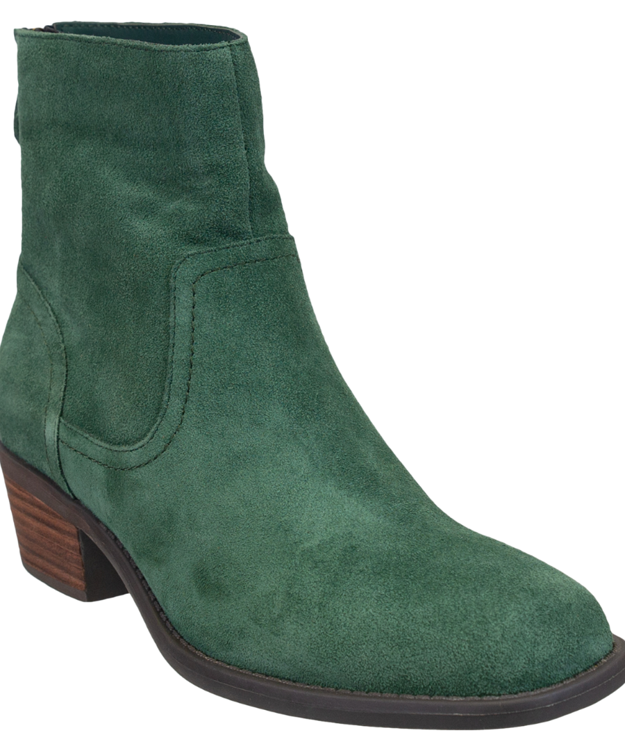 OTBT - HOMESTEAD in DARK GREEN Heeled Ankle Boots