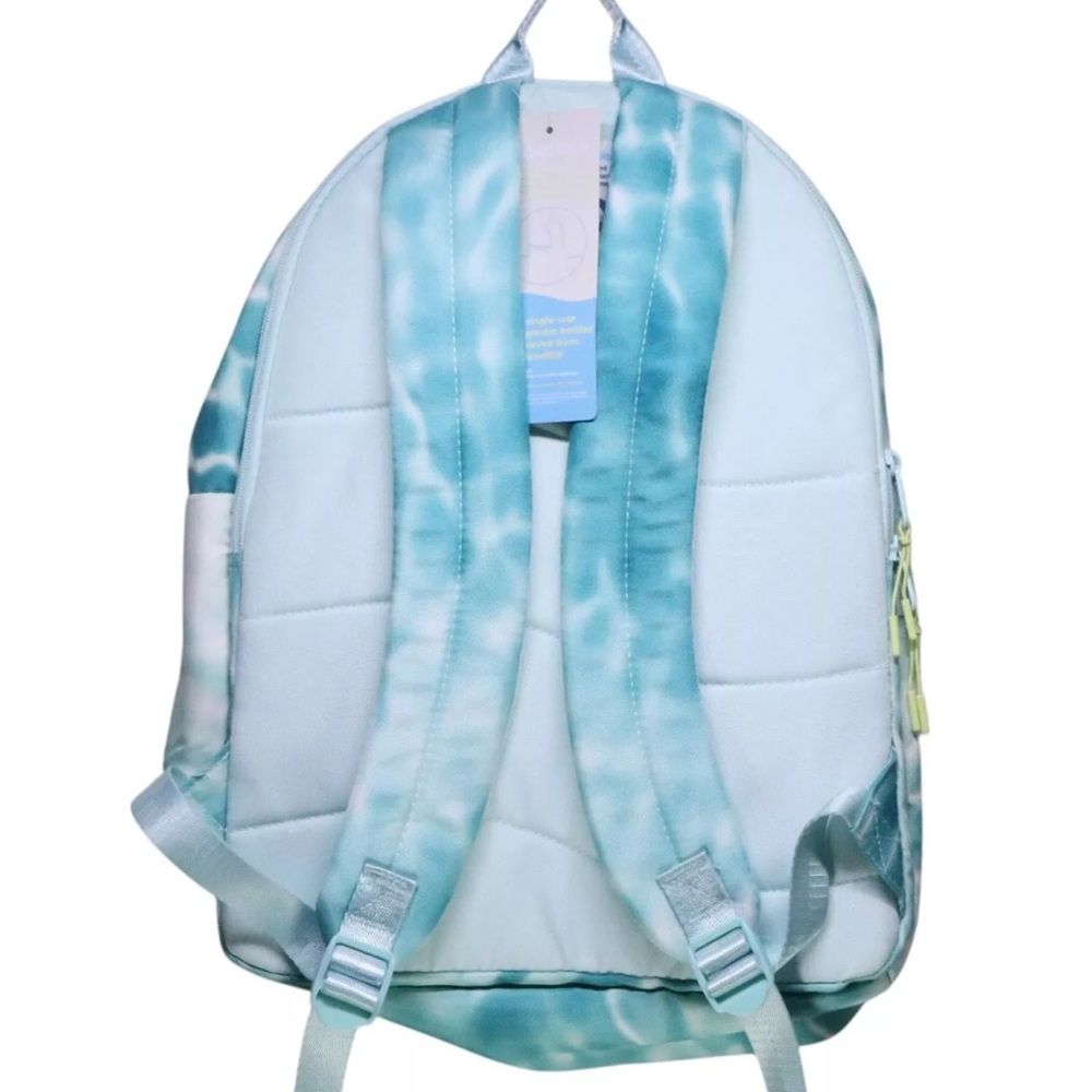 Ecotech 17" Riley Backpack 100% Recyclable with Padded Pocket - Aqua Ripple, photo 3