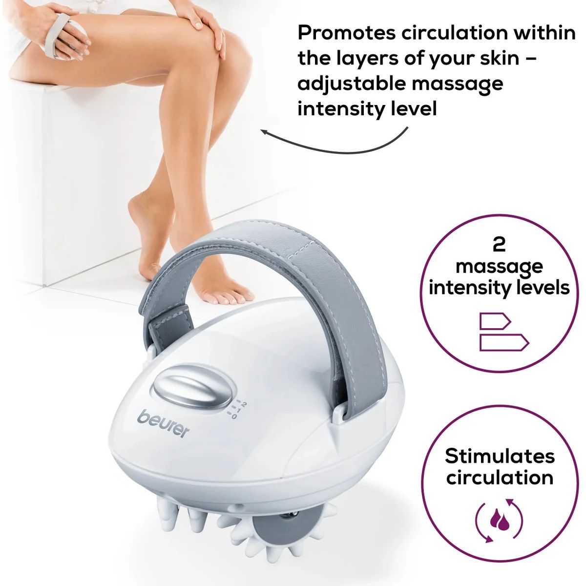 Beurer CM 50 Anti-Cellulite Massager for Firmer Skin. Mains Powered, photo 3