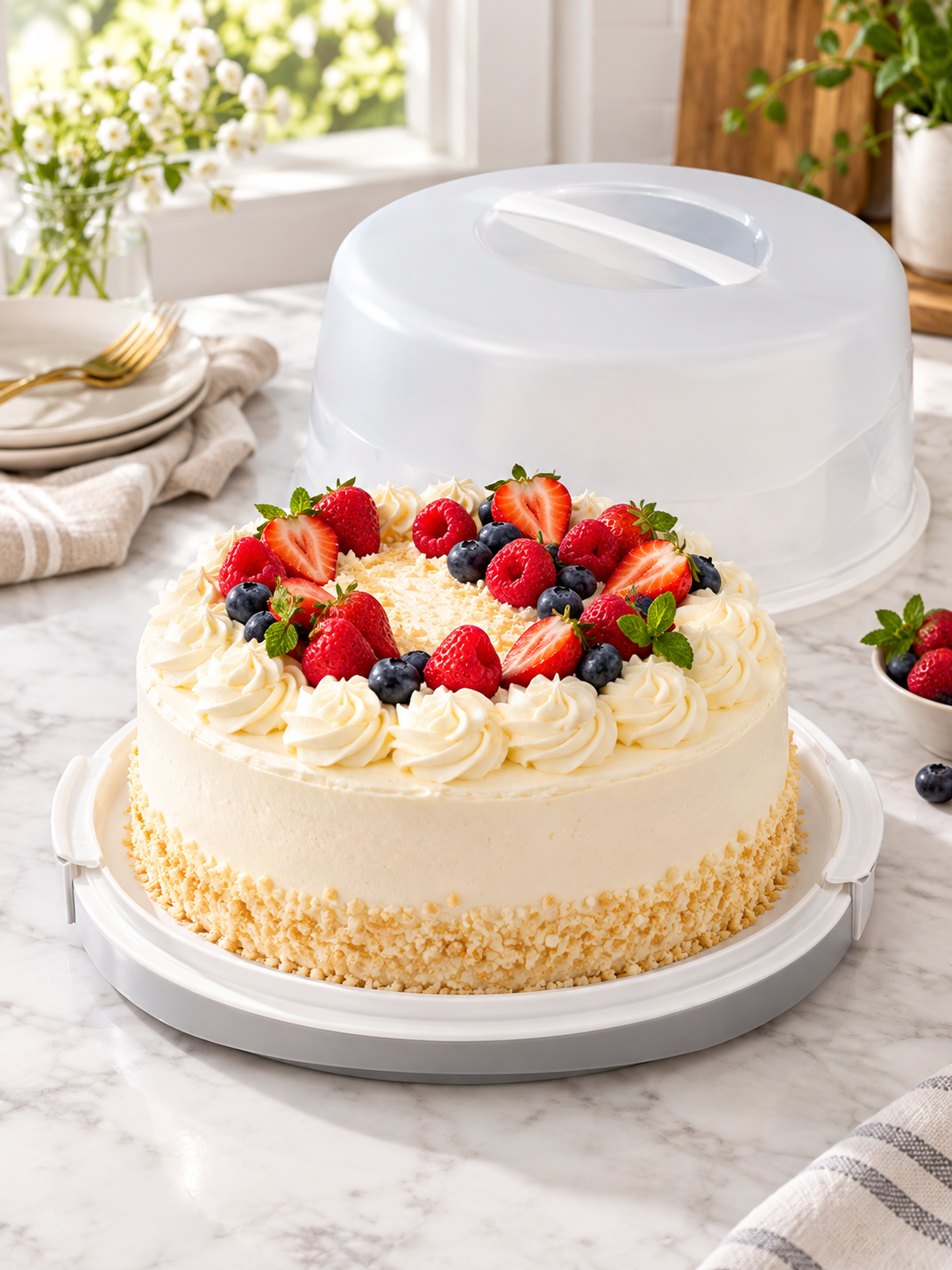 SilverCrest Cake Carrier – White, photo 3