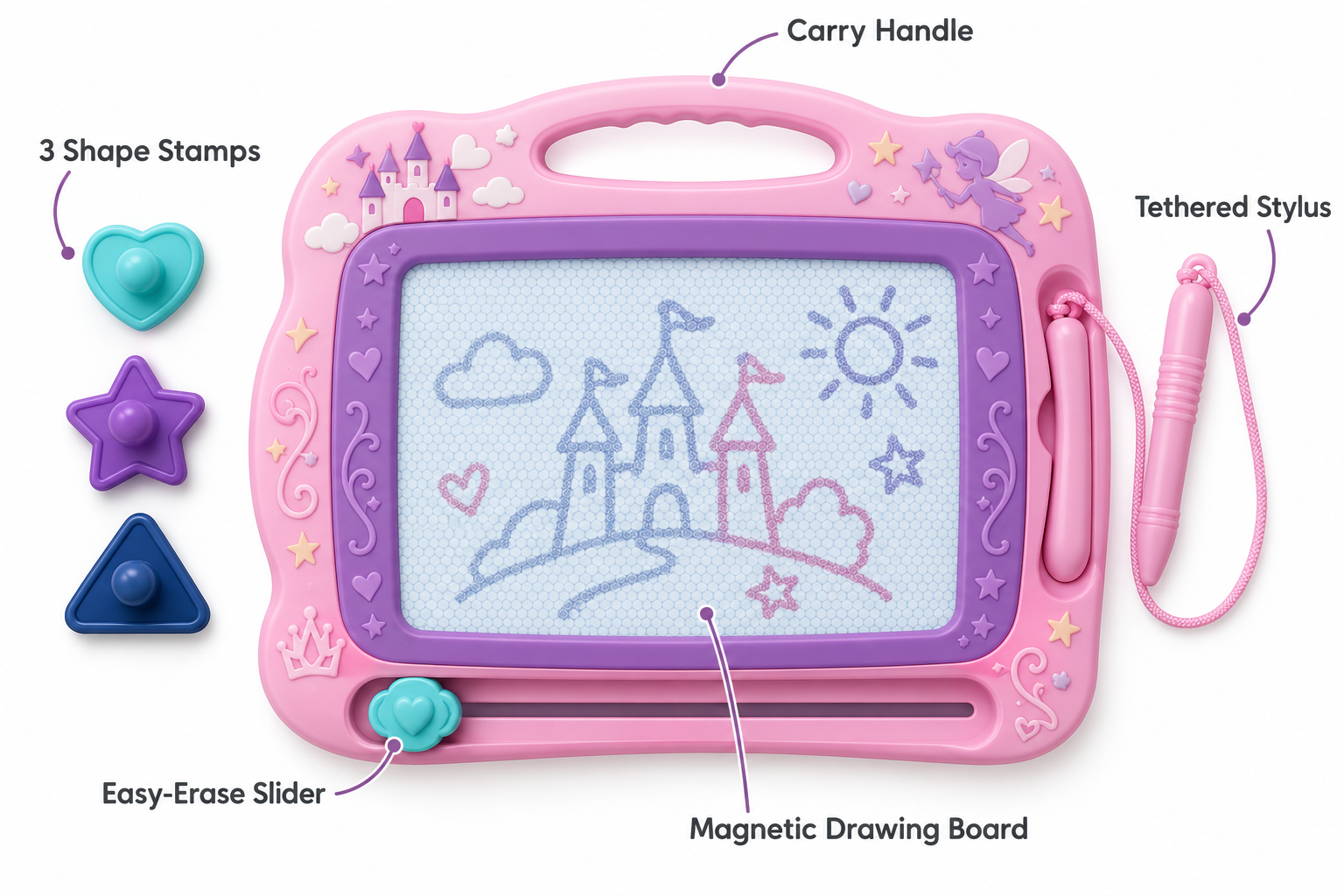 Clementoni Disney Princess Magnetic Drawing Board, photo 3