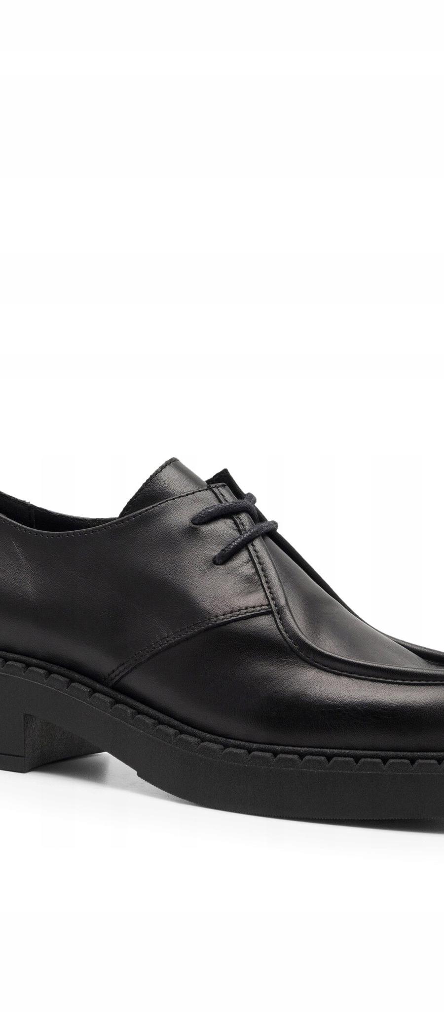 Gino Rossi Women’s Black Leather Oxford Shoes