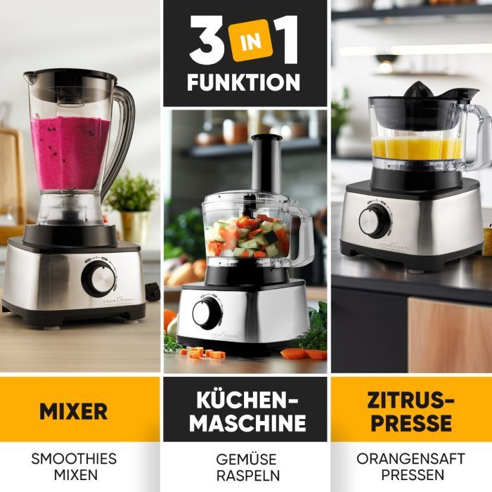 محضّرة طعام ProfiCook PC-KM 1063، ‏3 في 1، ‏1200 واط, photo 2