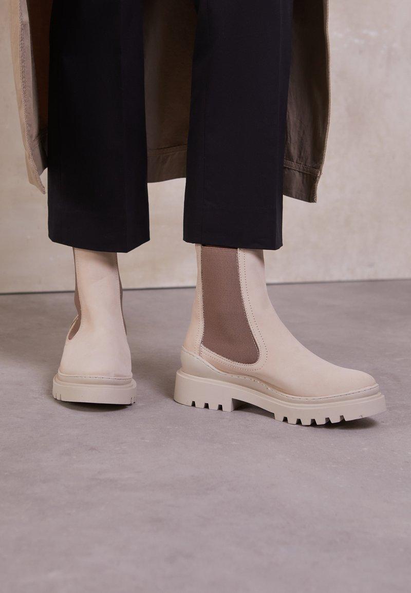 Tamaris Platform Ankle Boots, Ivory/Ecru