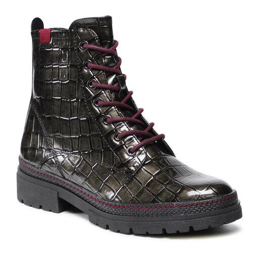 Jana Lace-Up Ankle Boots 8-25222-27, Green