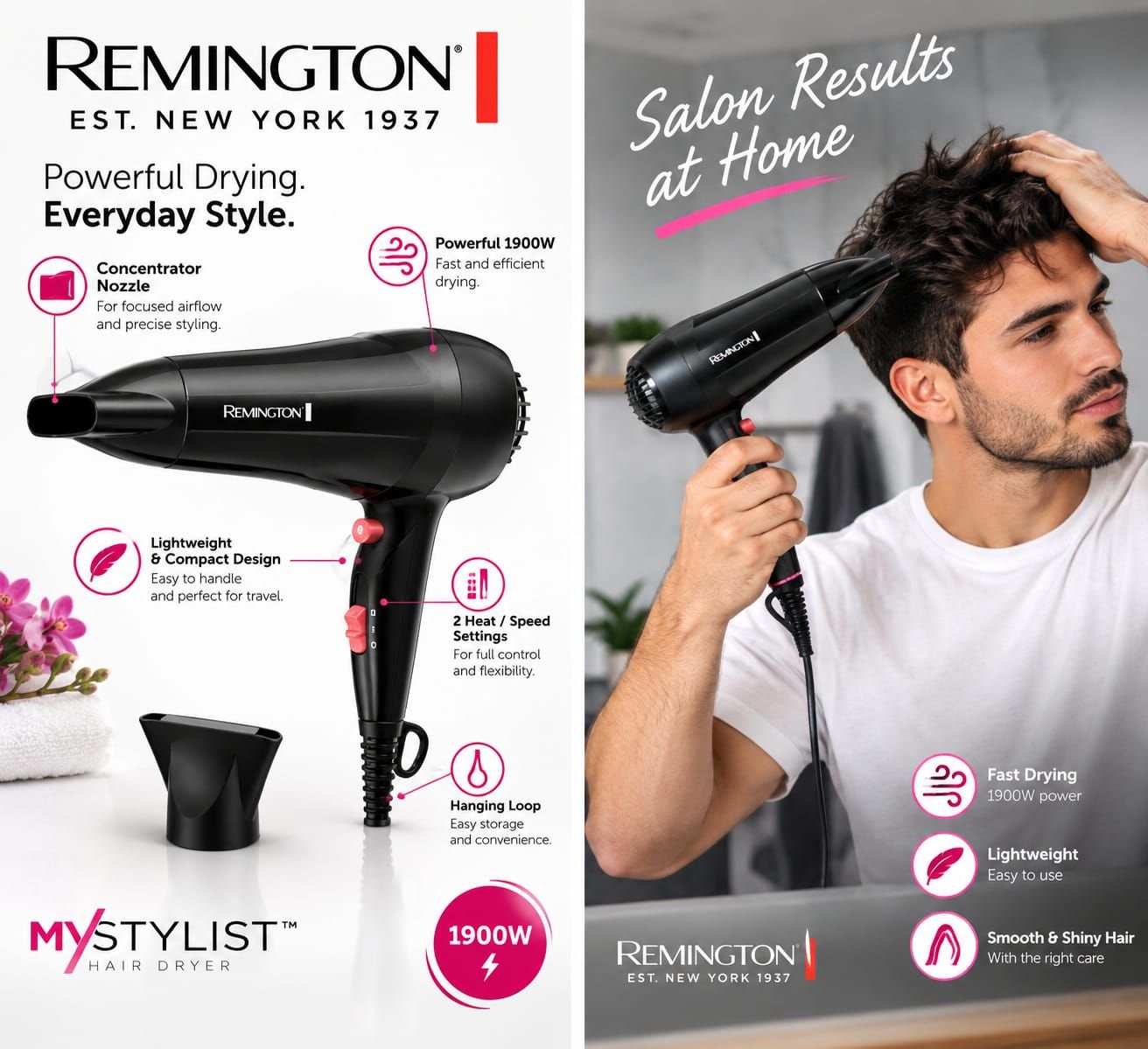Remington D2003 Hair Dryer, photo 2