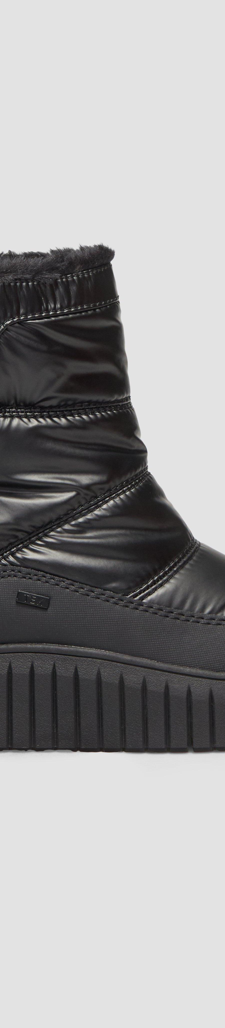 s.Oliver Warm-Lined Boots with Metallic Effect, Black