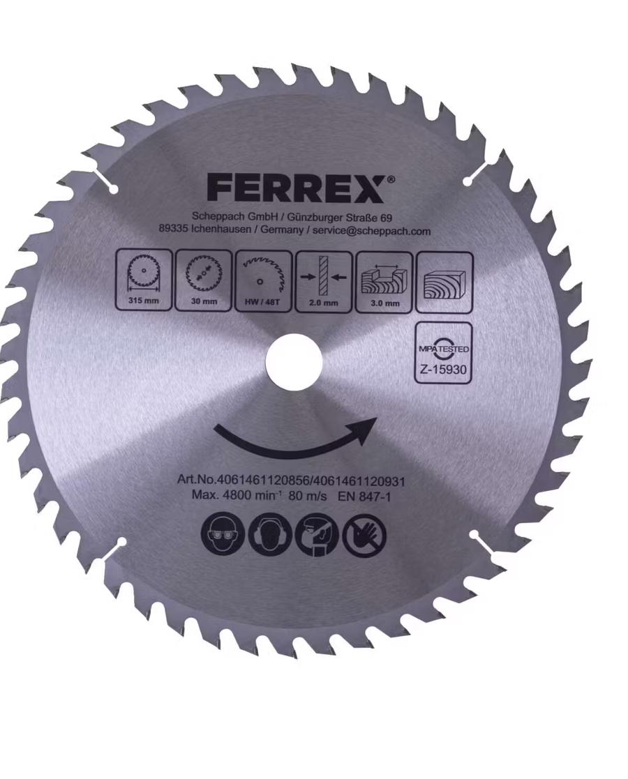 Ferrex Circular Saw Blade Ø315 mm, 48 Teeth