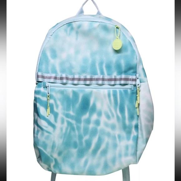 Ecotech 17" Riley Backpack 100% Recyclable with Padded Pocket - Aqua Ripple