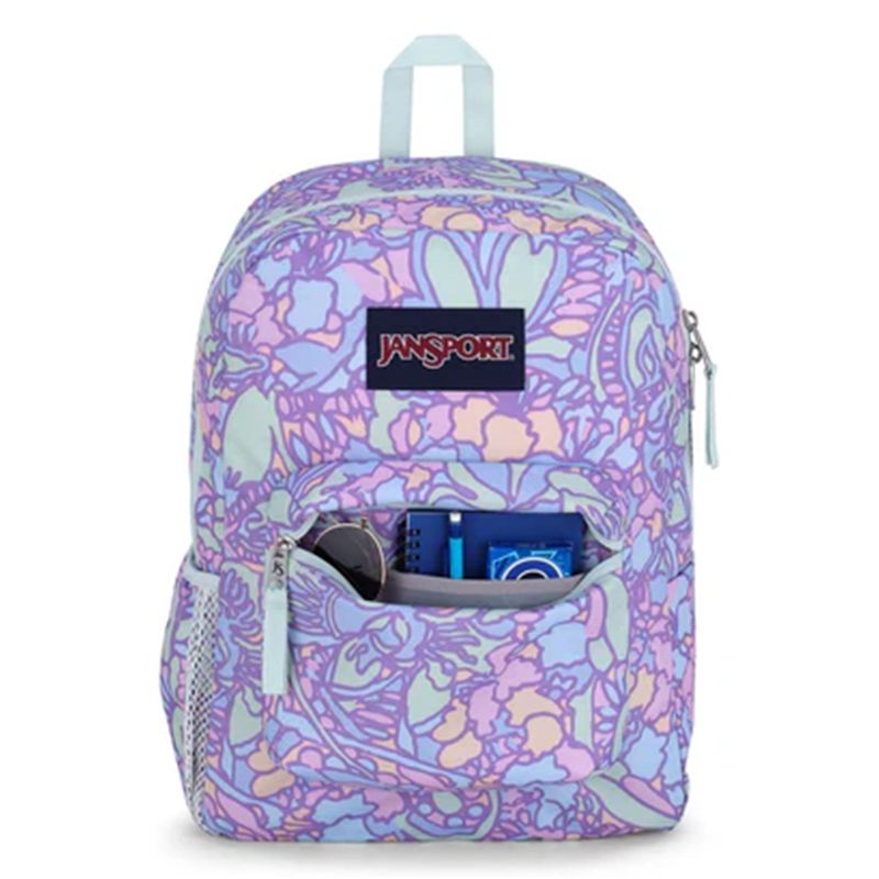 JanSport Cross Town Backpack Fluid Floral, photo 4