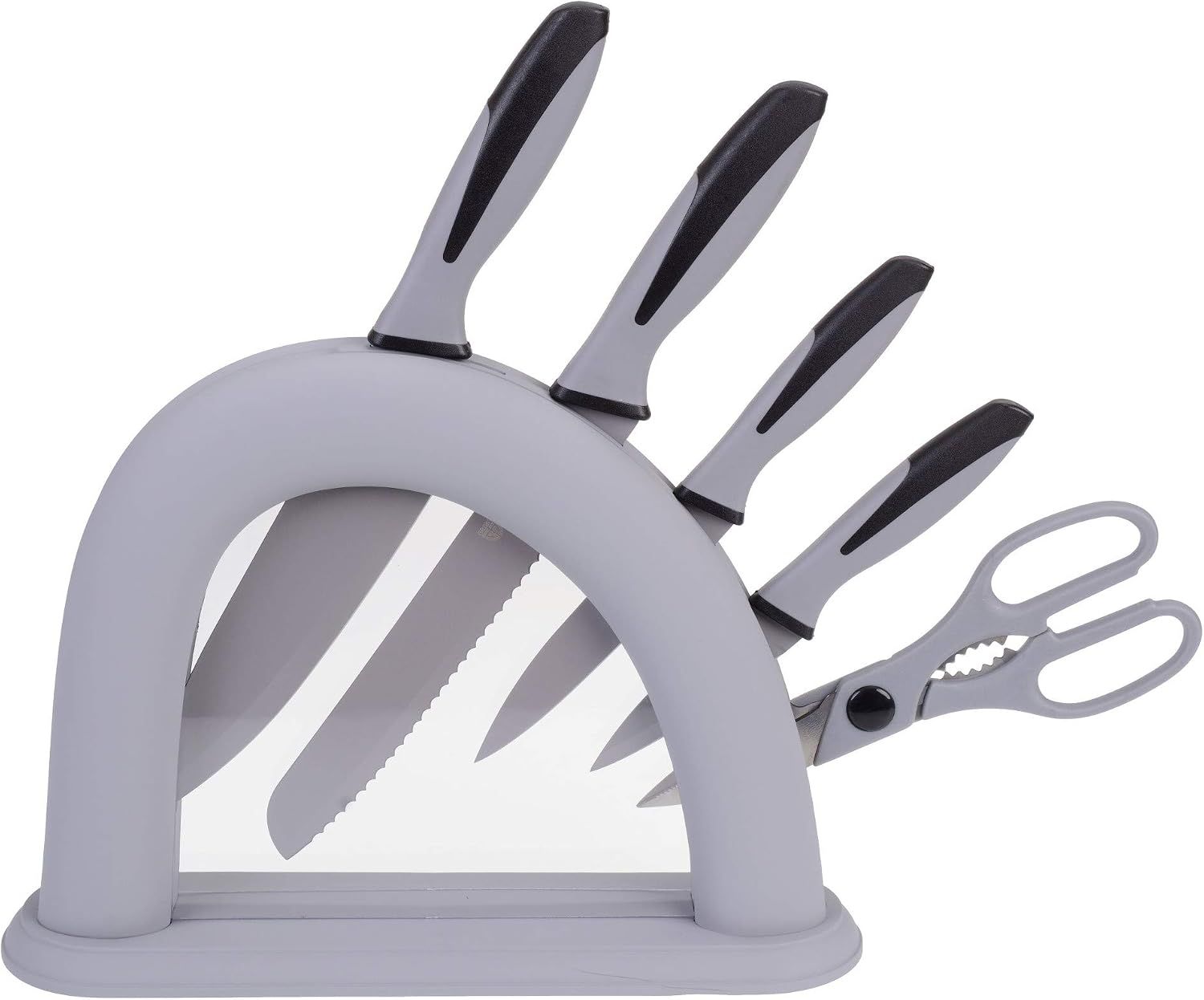 GRÄWE Knife block 5-piece grey incl. knife holder
