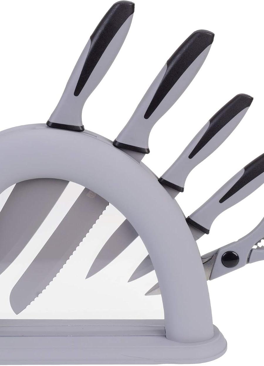 GRÄWE Knife block 5-piece grey incl. knife holder