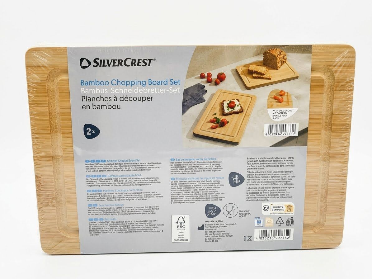 SilverCrest Bamboo Cutting Boards – Set of 2, photo 2