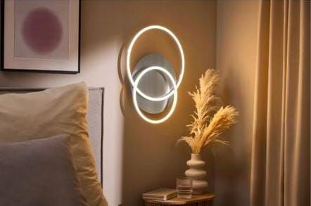 LIVARNO Round LED Wall Lamp, Silver, 3-Step Dimmable, Swivel Arm, photo 2