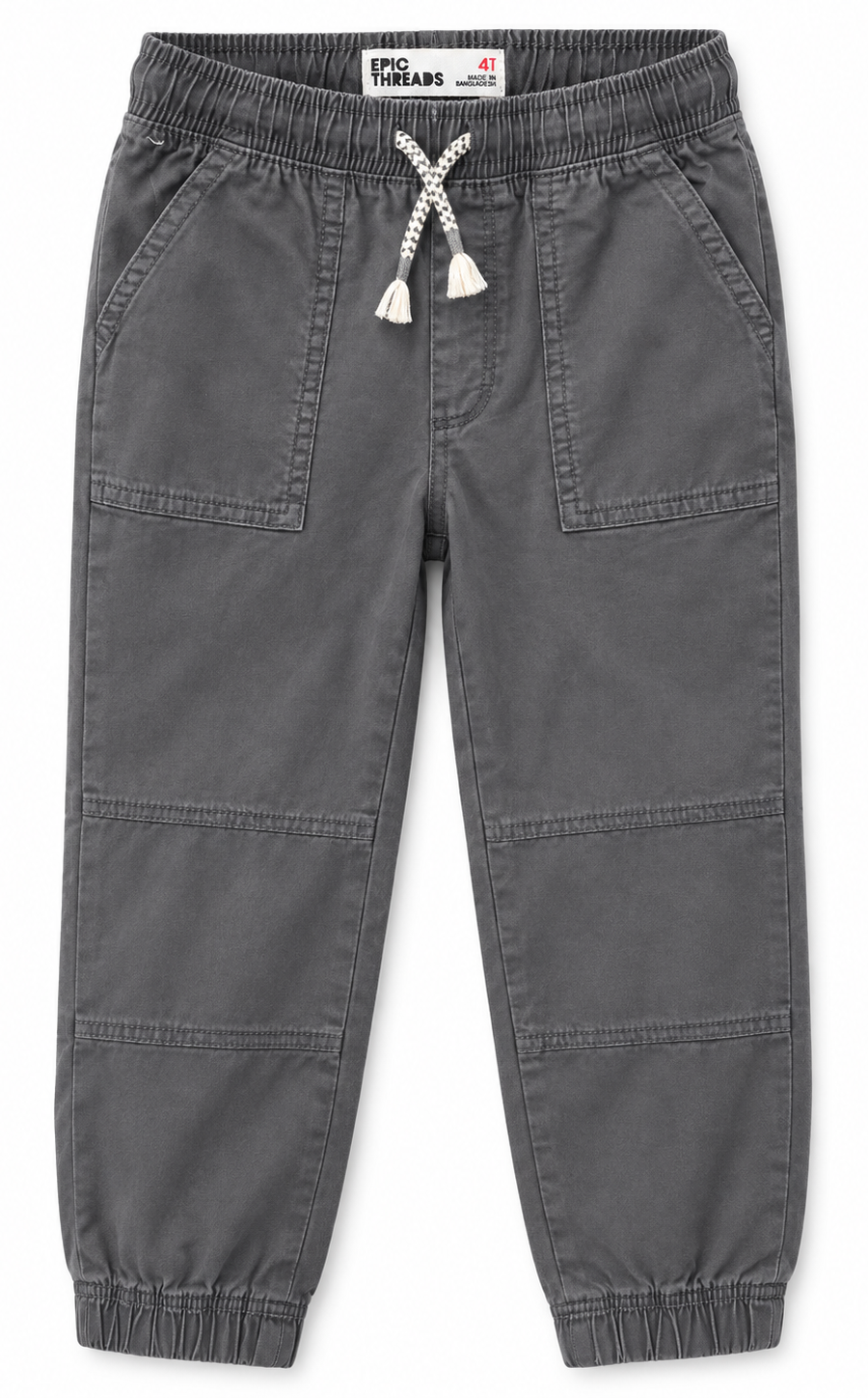Epic Threads Boys’ Charcoal Pull-On Jogger Pants