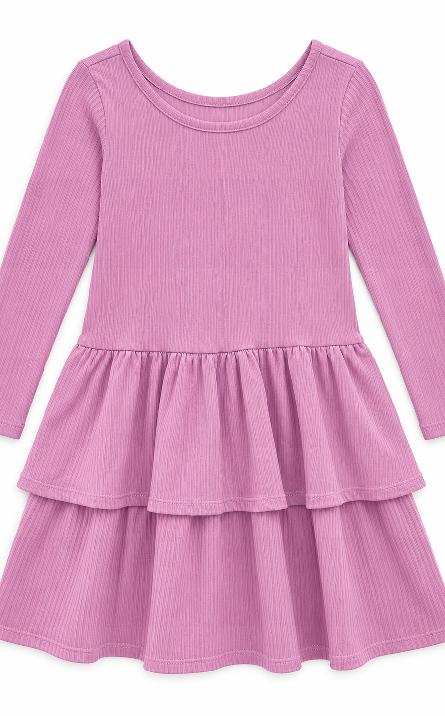 Epic Threads Girls’ Lilac Ribbed Tiered Dress