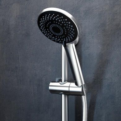 LIVARNO Water-Saving 3-Function Hand Shower Head, Matt Black, Ø 12 cm