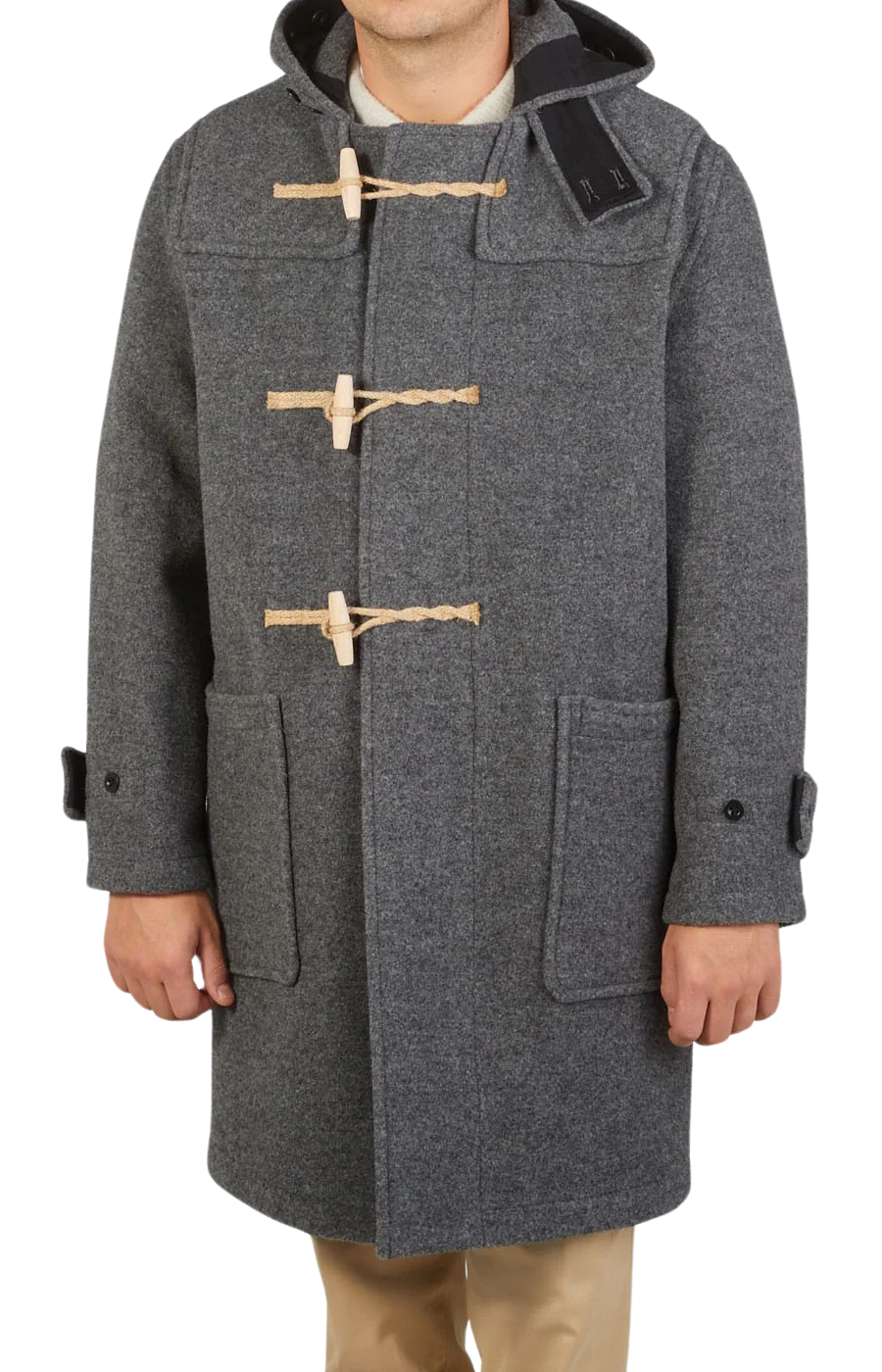Grey Melange Wool Monty Duffle Coat