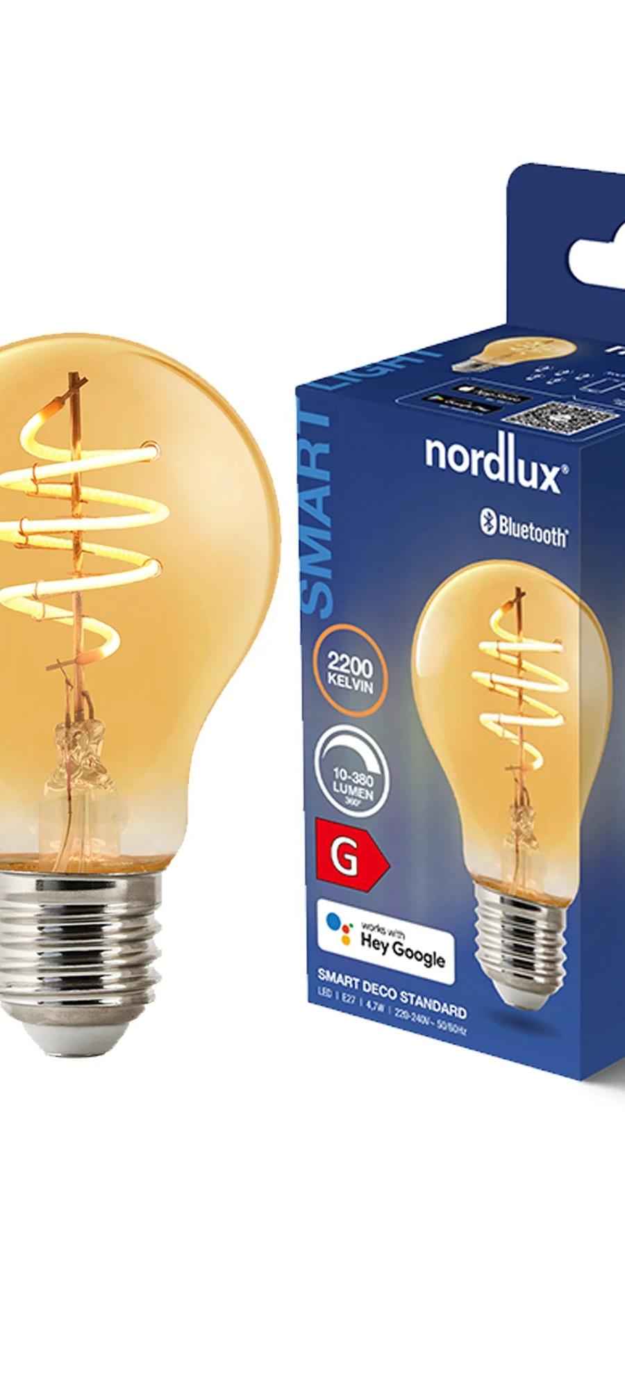 Smart Deco Standard E27 380lm Light Bulb, Amber