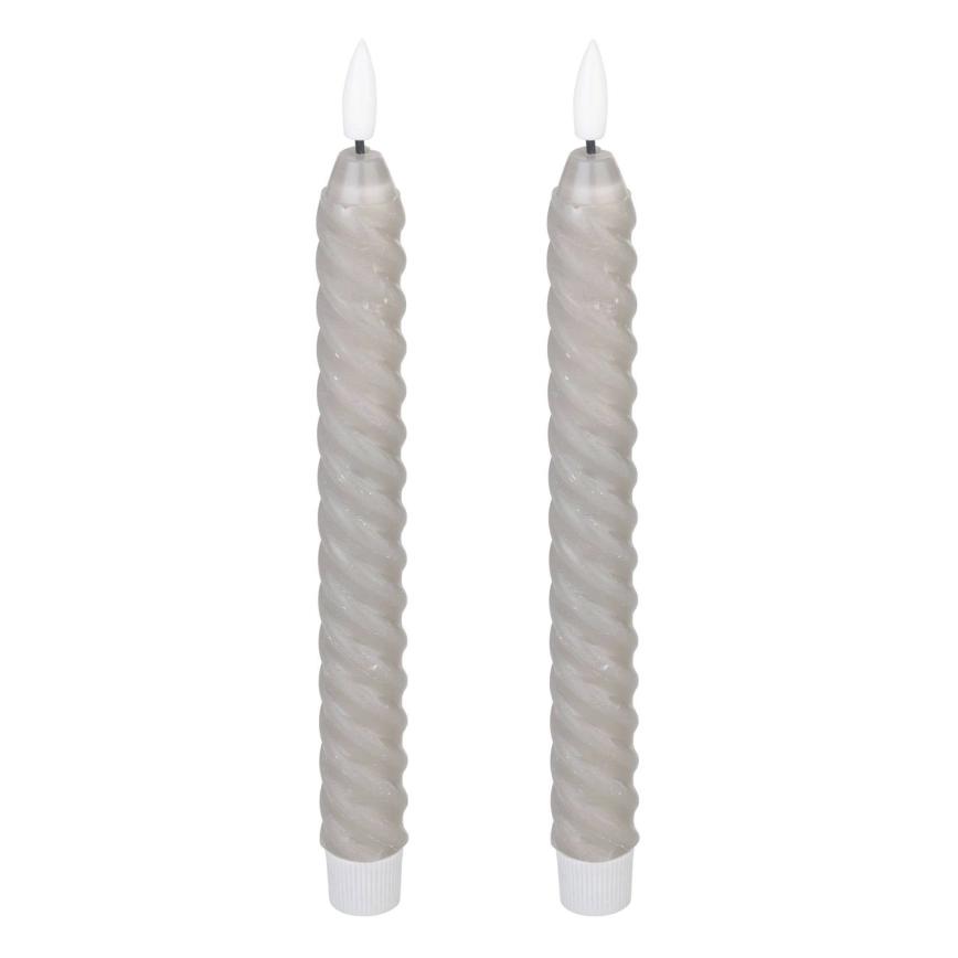 Eglo 422228 LED Candles - 2 Pack, Grey, 25 cm