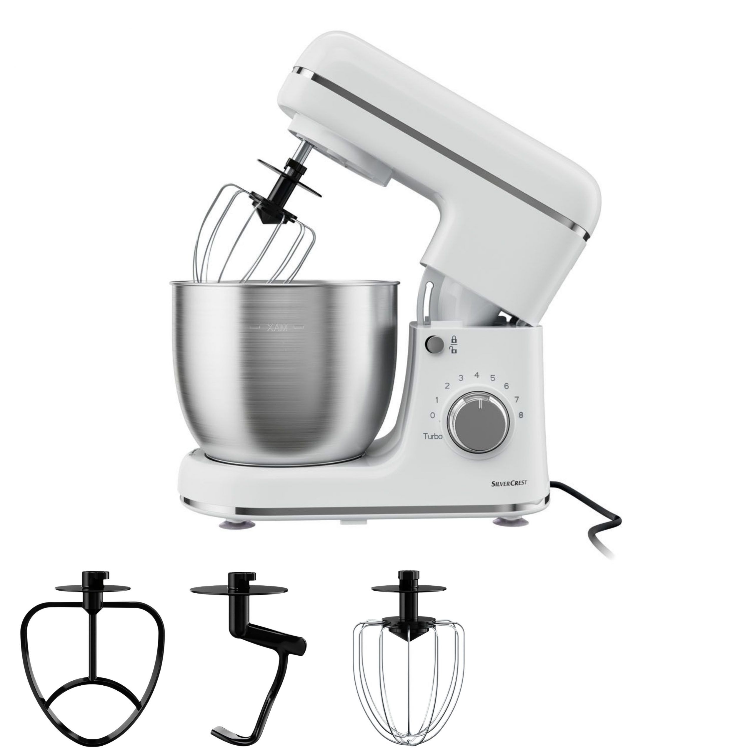 SilverCrest Stand Mixer SKM 600, 600 W, 5 L, White