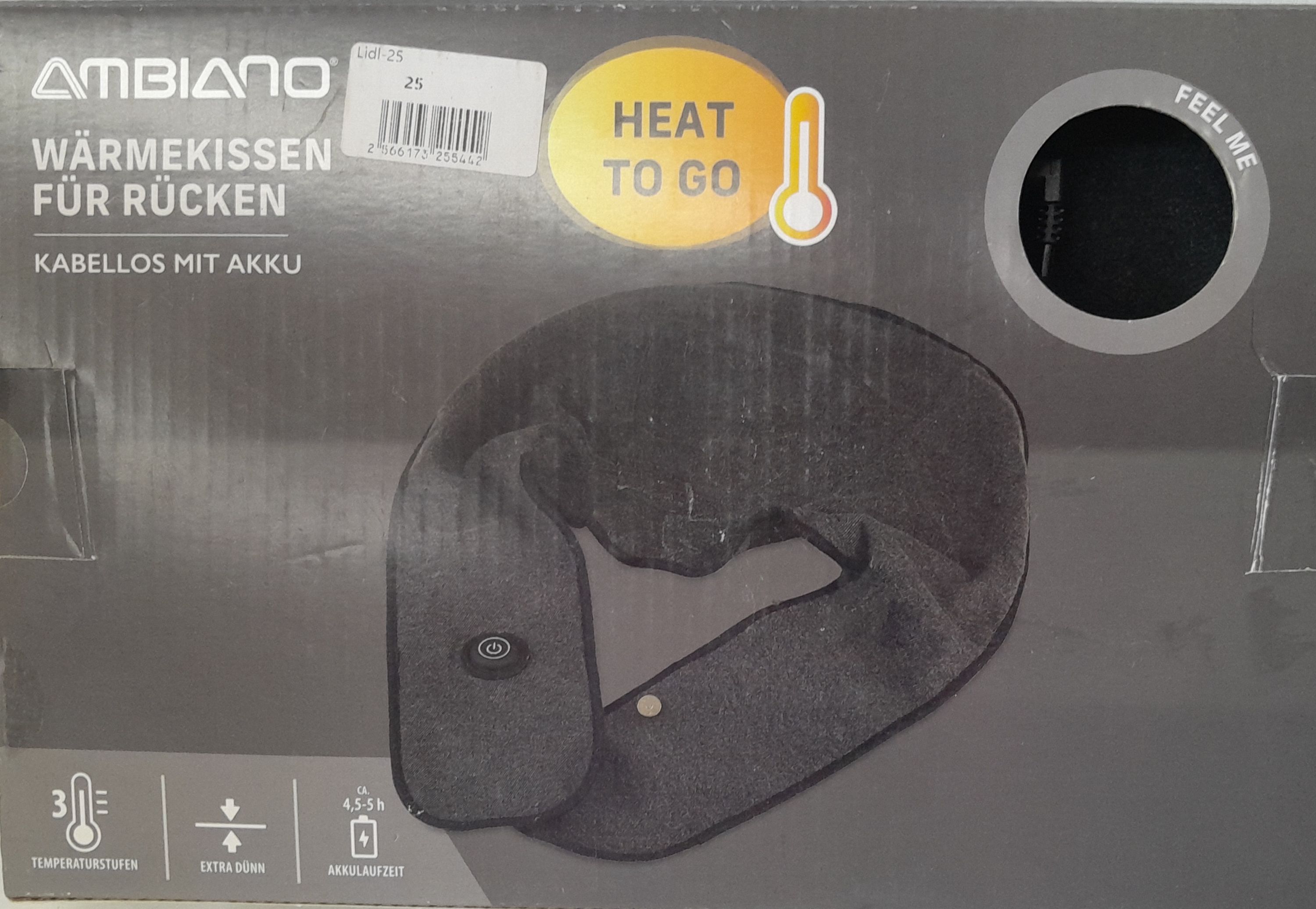 Ambiano Cordless Heated Back Belt – Rechargeable, photo 2